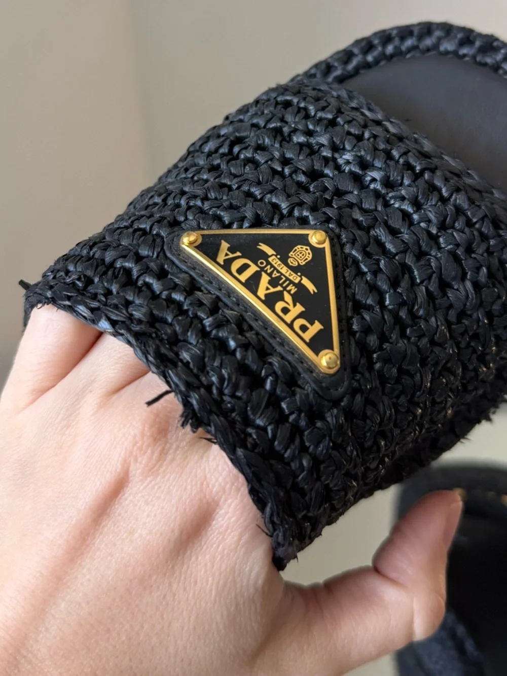 PRADA Logo espadrille slides 36 $1,150 - Picture 10 of 14